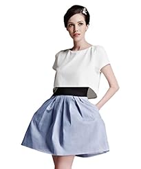 Bubble Dress Summer Shirred Chiffon/Cotton Jumper 