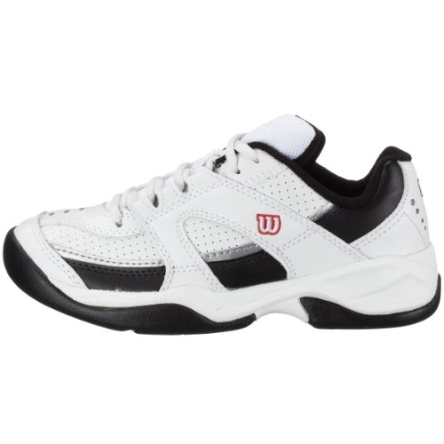 Wilson Pro Staff Advantage wrs979600045, Unisex - Kinder Sportschuhe - Tennis, weiss, (weiß/schwarz/silber rot), EU 37 2/3, (US 5.0), (UK 4.5)