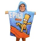 Kids/Childrens Bart Simpson Towel, Poncho 100% cotton beach towel