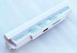 NetBook Replacement Battery for Samsung NC20 ND10 NC10 Series AA-PB6NC6W AA-PB8NC6B AA-PB8NC6M High Capacity 9-cells 7200mAh White