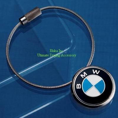 Cheap BMW Genuine BMW Roundel Logo Cable Key Chain Ring