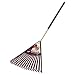 Ames True Temper Clog-Free Poly Leaf Rake With 48-Inch Cushion Grip Wood Handle 1906500
