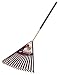 Ames True Temper Clog-Free Poly Leaf Rake With 48-Inch Cushion Grip Wood Handle #1906500