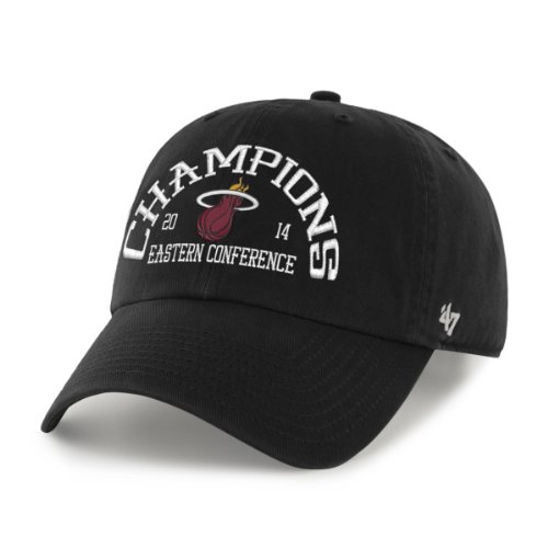 NBA Miami Heat 2014 Eastern Conference Champions Clean Up Adjustable Hat, Black, One Size