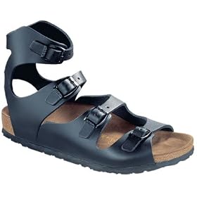 Birkenstock Sandalen ''Athen'' aus Naturleder in schwarz mit schmalem Fussbett