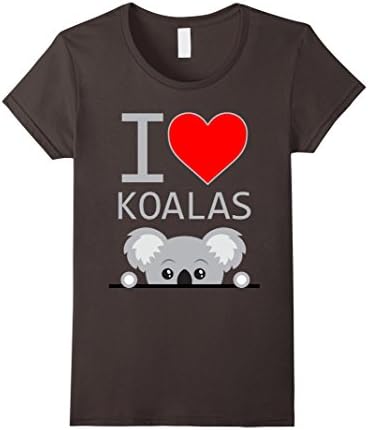 I Love Koalas Shirt, I Heart Koalas - Female Medium - Asphalt