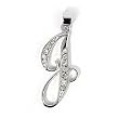 INITIAL PENDANT W/CZ STERLING SILVER .925 Letter J