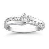14k White Gold Engagement Ring (1/2 cttw, I-J Color, I1-I2 Clarity)