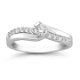 14k White Gold Engagement Ring (1/4 cttw, I-J Color, I1-I2 Clarity), Size 8