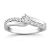14k White Gold Engagement Ring (1/4 cttw, I-J Color, I1-I2 Clarity), Size 7