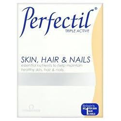 Vitabiotics, Perfectil Triple Active, Essential Nutrients to help maintain healthy Skin, Hair & Nails, 30-Count Boxes (Pack of 2)
