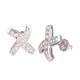 14K .40 CTW Diamond X Earrings