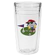 Dude 12 oz Slimline Insulated Beverage Tumbler, Clear (Licensed Be the Ball design)