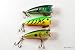 Lot of 3 Topwater Fishing Lure Chuggers/Poppers in 3 Colors: Firetiger, Tennese Shad, and Bluegill