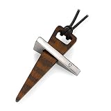 Snake Wood And Stainless Steel Cross Pendant