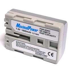 Maximal Power DB SON NP-QM50/QM51 Replacement Battery for Sony Digital Camera Camcorder (Silver)