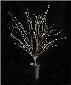 36" Pre-Lit LED Fiber Optic Potted Silver Twig Tree