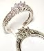 14k Princess Diamond 3 Stone Filgree Ring - Size 7.0