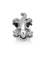 Chuvora Sterling Silver Lizard Bead Charm Fits Pandora Bracelet