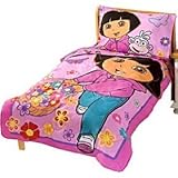 Dora the Explorer Bedding - Garden Fun 4pc Toddler Bedding Set