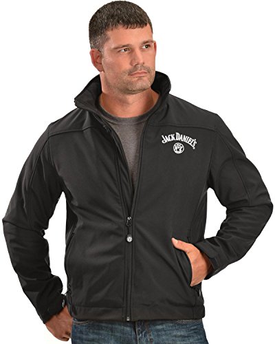 Jack Daniels Men's Daniel's Softshell Zip-Up Jacket Black Large