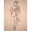 Baseball Pitcher Iron Sports Shadow Decorative Wall Art