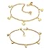 MoAndy Jewelry 18K Gold Plated Women's Fahsion Ankle Bracelets Wedding Gift