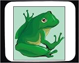 Decorated Mouse Pad with green, frog, sitting, rainforest, amphibian