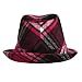 41pNuMv5dlL. AA75  HOT PINK WILD PLAID WOOL FELT FEDORA HAT