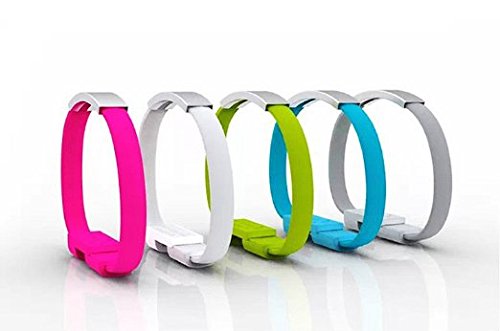 Three Legs 5 Pack Mini Short Flat Bracelet Micro USB 2.0 Sync and Charging Data Cable for Android,Samsung Galaxy, Digital Cameras - 0.72 ft (8.66 Inch)