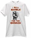 I WILL RUMBLE FOR THE REDSKINS PRIDE FOOTBALL FAN T SHIRT jersey