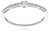 10k White Gold Diamond Twist Promise Ring (.033 cttw, I-J Color, I3 Clarity), Size 6