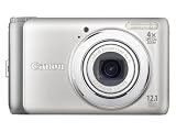Canon PowerShot A3100 IS Digitalkamera (12 Megapixel, 4-fach opt. Zoom, 6,7 cm (2.7 Zoll) Display) silber - 