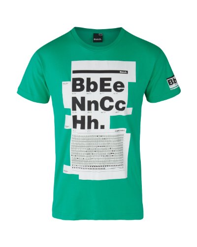Bench Herren T-Shirt LETRASET, deep green, M, BMGA2693_GR207 Preisvergleich