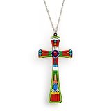 Ayala's Timeless Beauty Cross Necklace in Vibrant Multicolors #5127M ANK ONK