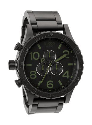 Nixon 51-30 Chrono Watch - Men's Matte Black/Surplus, One Size