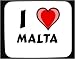 I Love Malta Decorated Mouse Pad