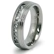 7mm Titanium Ring with CZ (Sizes 8-12)