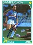 Moreno Mannini autographed soccer card Sampdoria Seria A Italy