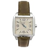 Tissot Men's T0055101626700 Quadrato Leather Strap Champagne Dial Watch