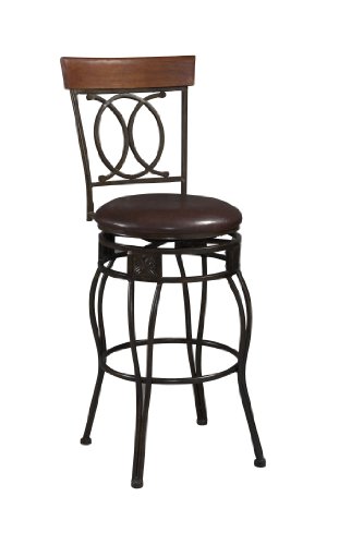 Linon O & X Back Counter Stool