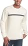 Geoffrey Beene Men's Chest Stripe Crewneck Sweater, Cr�me, Medium