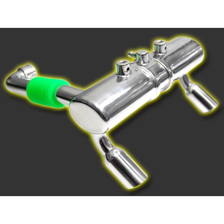 RD Logic Twin Exhaust Pipe, Polished: Jato