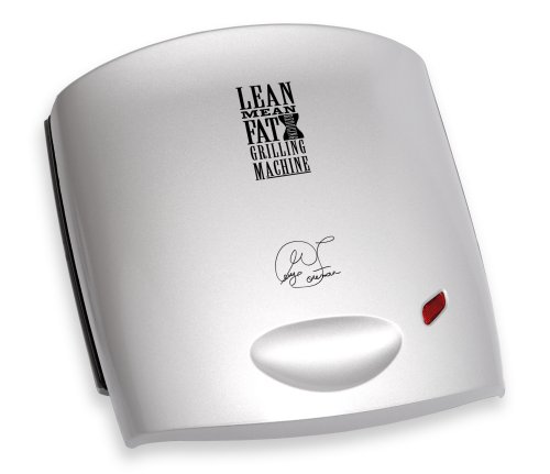 George Foreman 13631 Baby Grill with Sloped Grill Design, 2 Portions (Silver)
