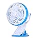 Clip On Desk Fan USB Table Fans (USB OR Battery Powered, Quietness)(Blue)