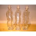 3 St�ck 200ml, Onda Alta, leere Glasflaschen mit Korken, zum selbst Abf�llen, 0,2l Liter, Lik�rflaschen, Schnapsflaschen, Essigflaschen, �lflaschen, H�he 20,5 cm
