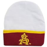 Arizona State Sun Devils One Size Fits All ArizSU 2-Color Long Foldable Beanie - White/Maroon NCAA H