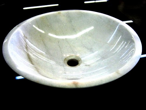 Pearl White Marble Vessel Bowl