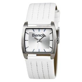 Bench Ladies Glossy White Dial Watch With White Strap