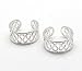 Sterling Silver Coiled Wirework Ear Cuff Pair Earrings